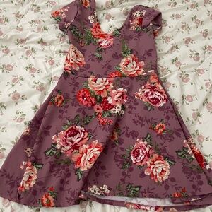 Floral Purple Dress